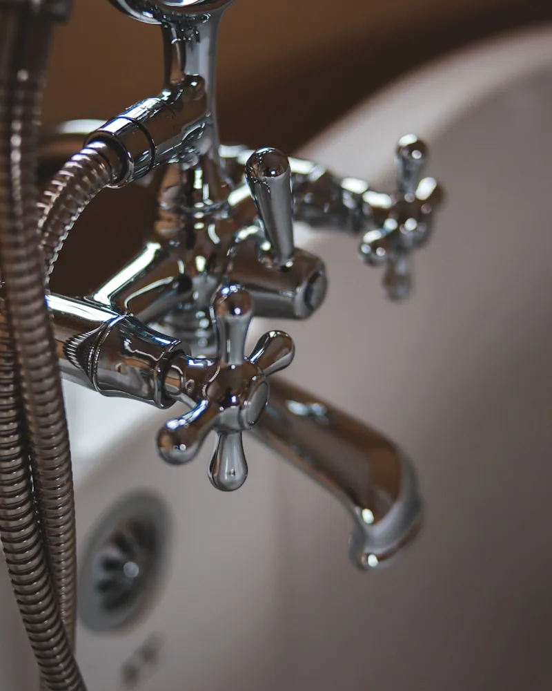 Professional plumber at work