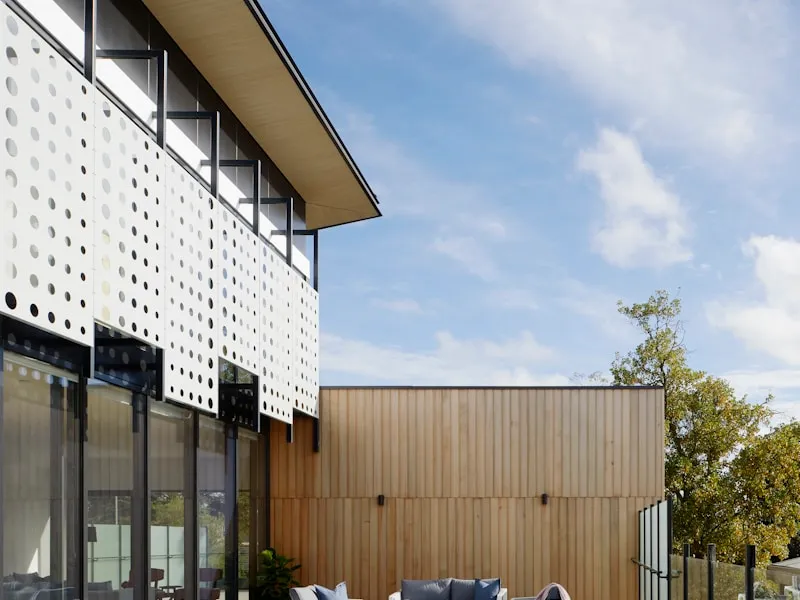 Pressure-washed driveway and porch area