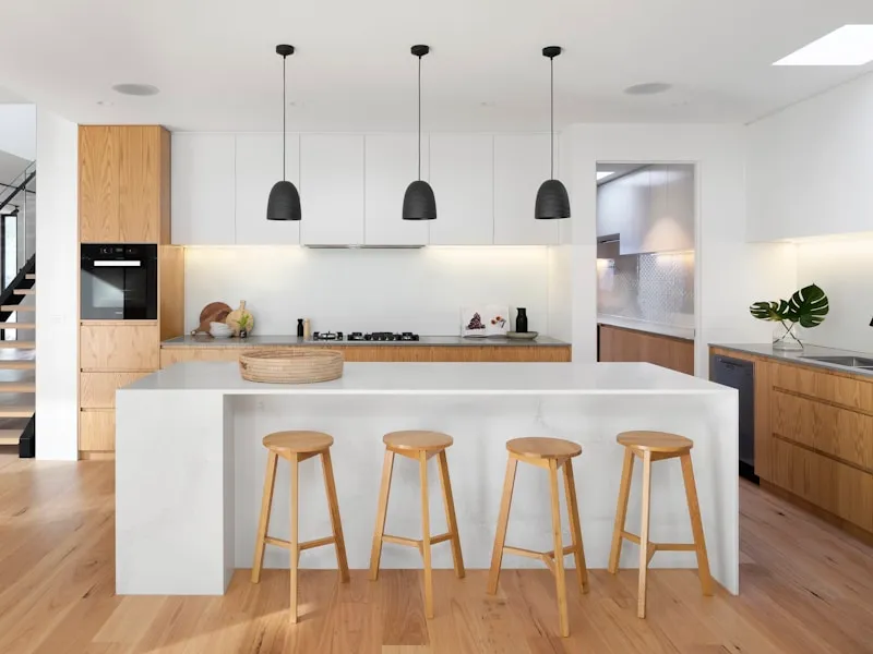 Bright clean kitchen with modern appliances