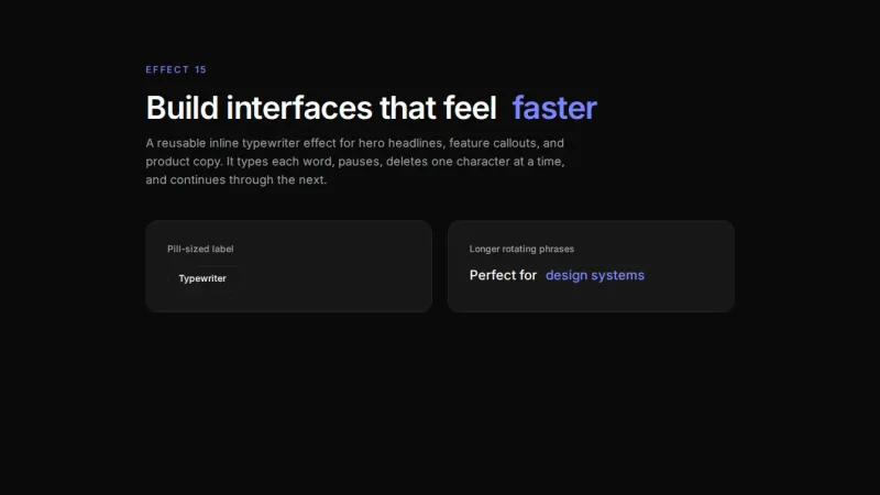 Effect 15 - Typewriter Text