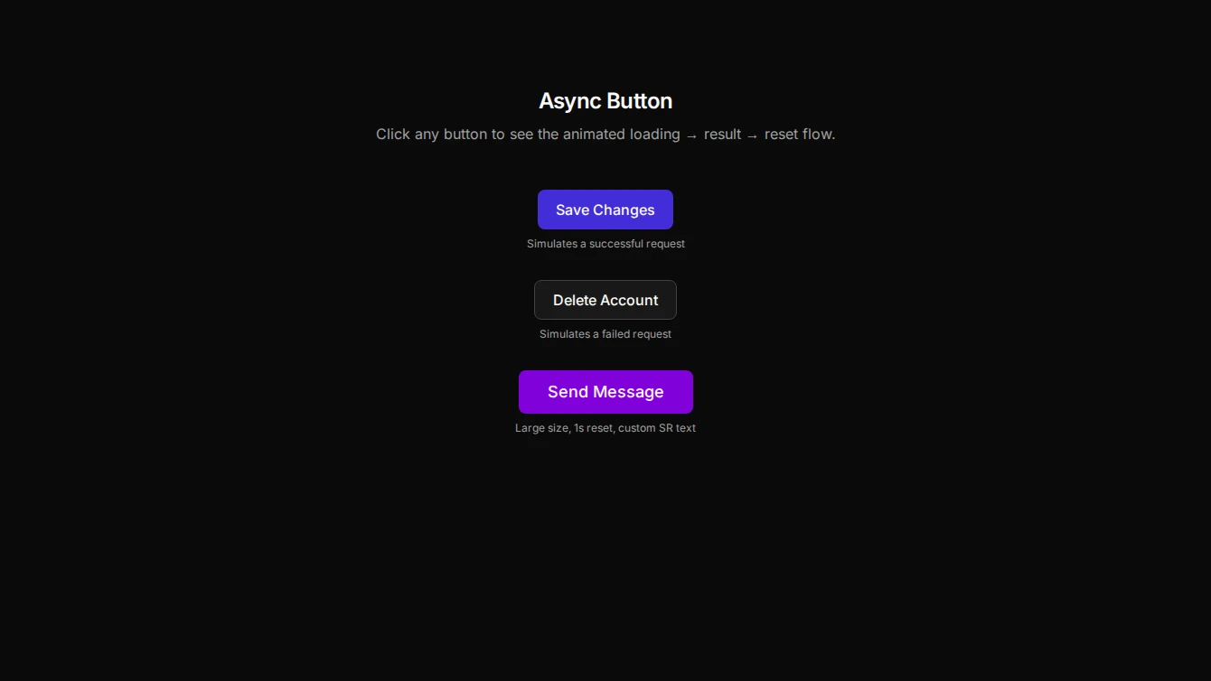 Async Button 1 - Animated State Button