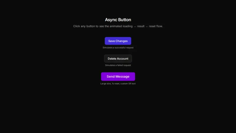 Async Button 1 - Animated State Button