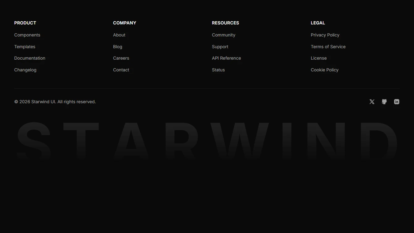 Footer 9 - Fading Large Text