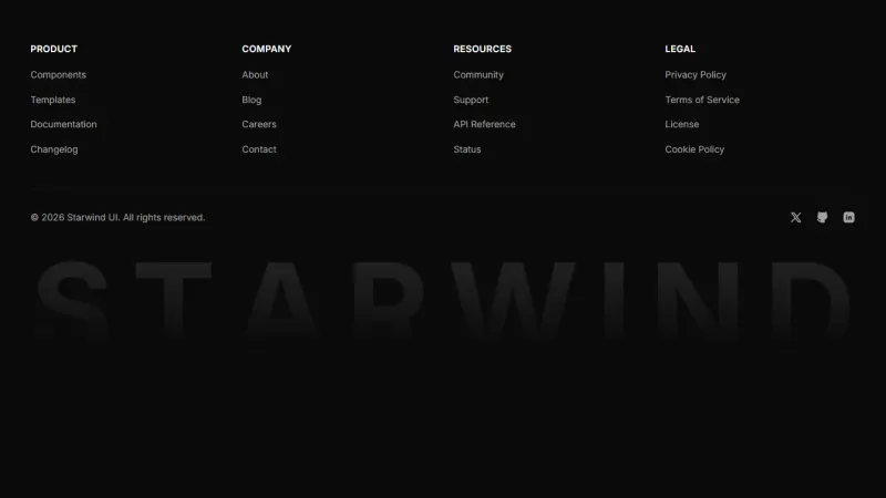 Footer 9 - Fading Large Text