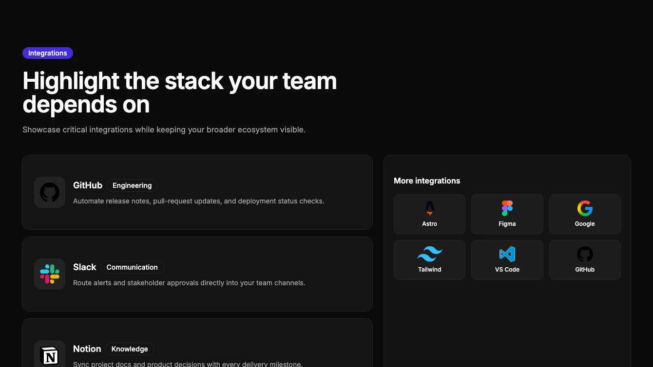 Integration 5 - Featured Split Layout