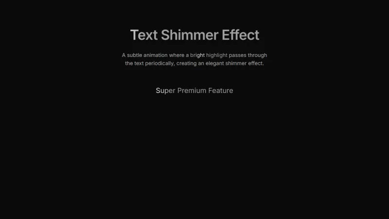 Effect 8 - Text Shimmer