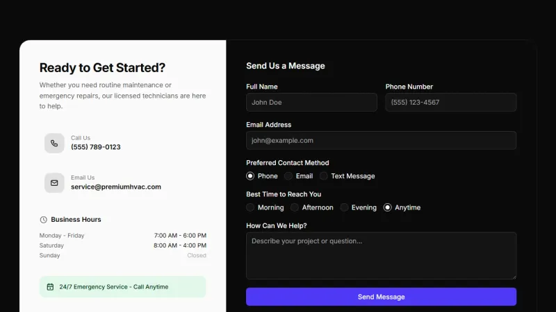 Contact 5 - Dark Panel