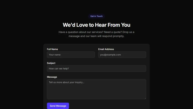 Contact 2 - Centered Simple