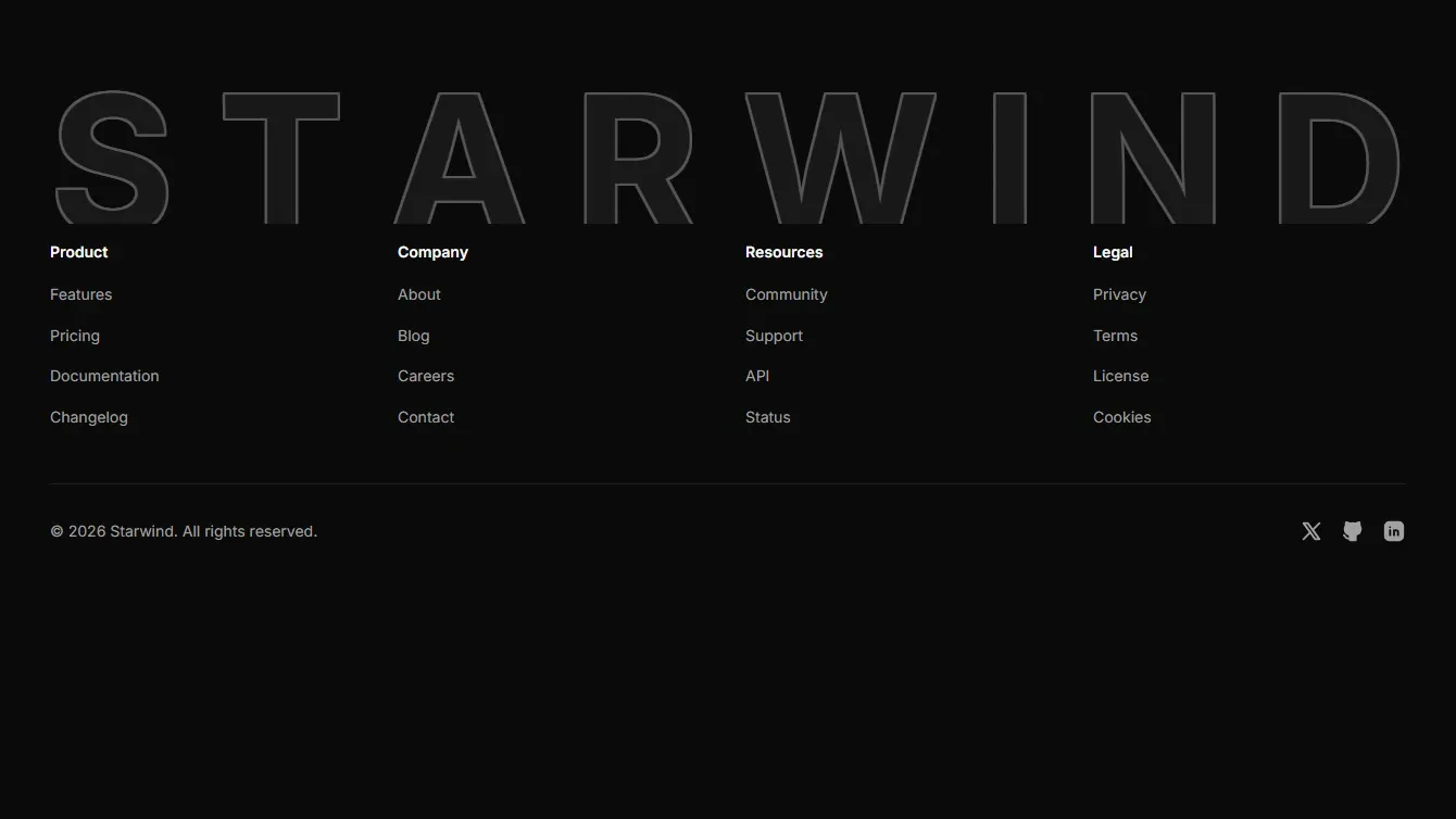 Footer components