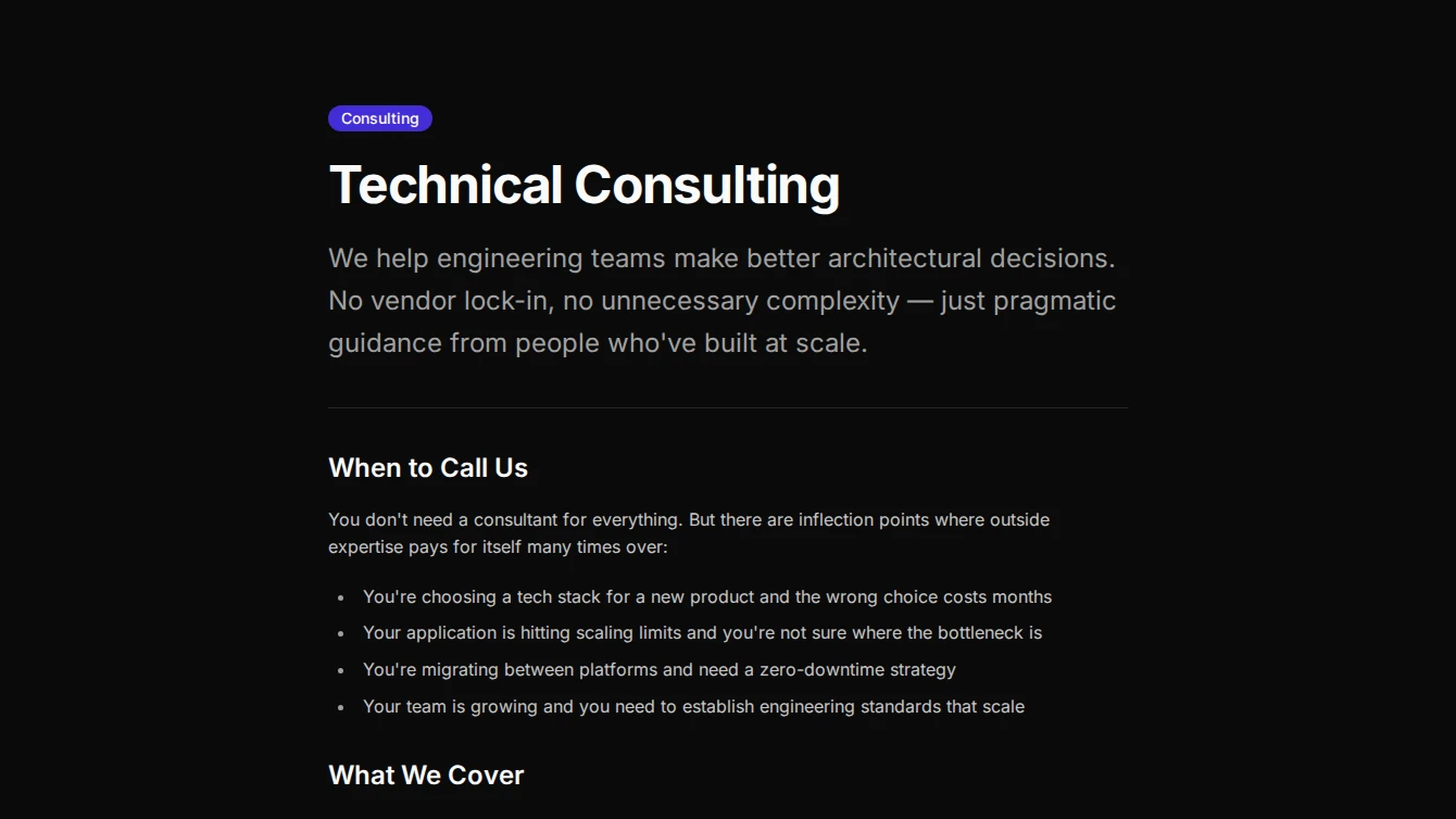 Service Page 4 - Minimal Typographic