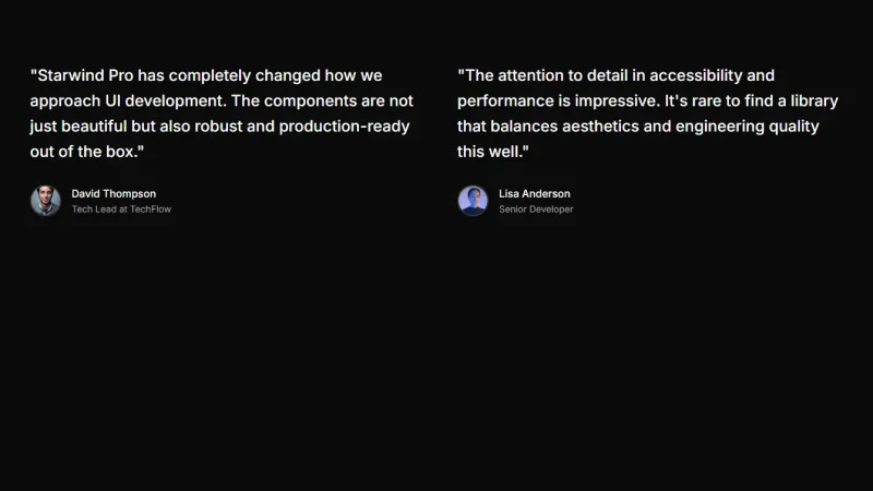 Testimonials 5 - Dual Items