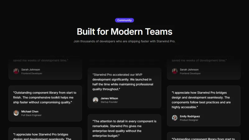 Testimonials 6 - Three Column Marquee