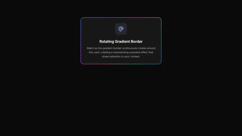Effect 4 - Rotating Gradient Border