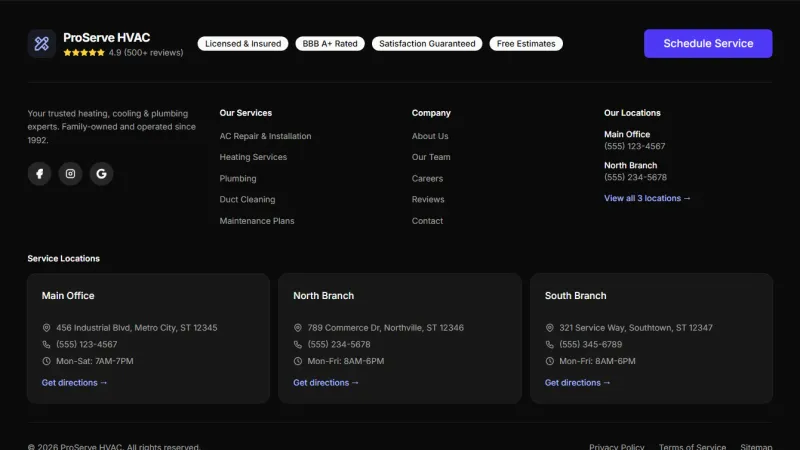 Footer 8 - Multi-Location Service Business