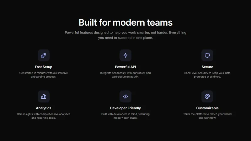 Feature 6 - Medium Icon Cards