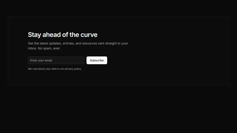 CTA 9 - Border Fade Newsletter