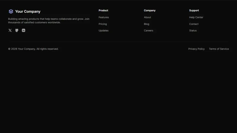 Footer 3 - Details and Multi-Column