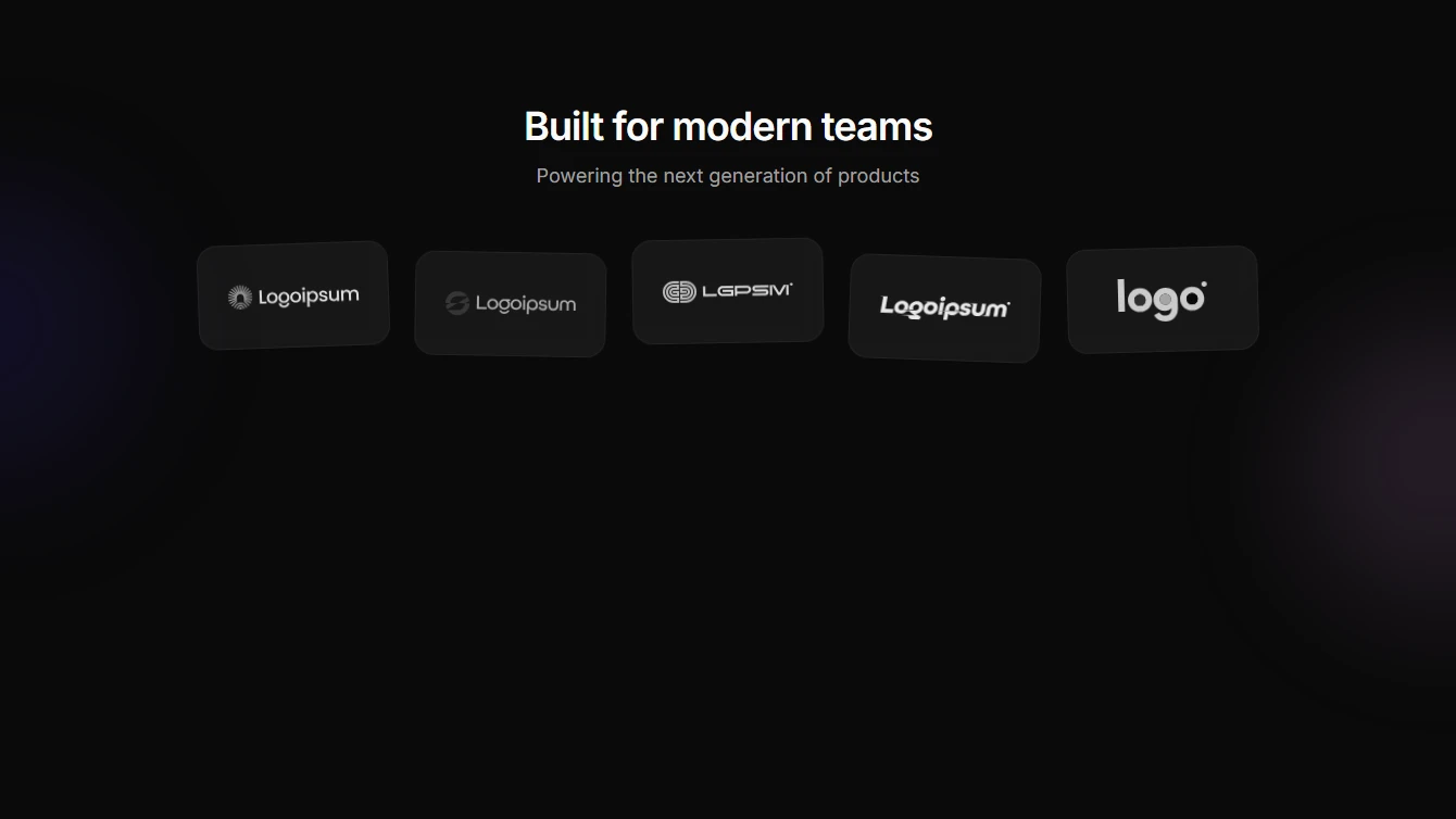 Logo Cloud 6 - Floating Glass Cards