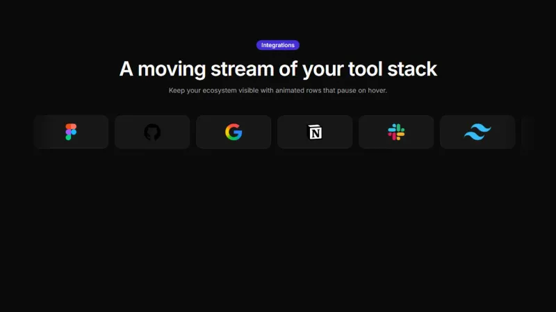 Integration 3 - Single Row Marquee