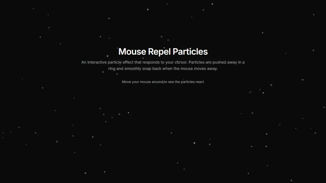 Effect 12 - Mouse Repel Particles