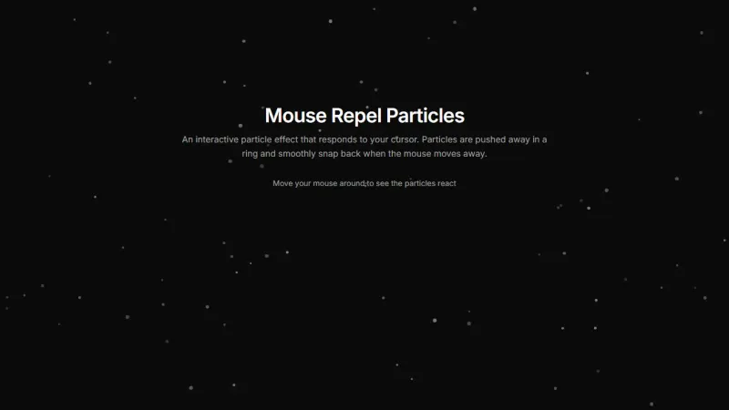 Effect 12 - Mouse Repel Particles