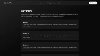 Navbar 3 - Centered Pill with Animated Dropdown Menu