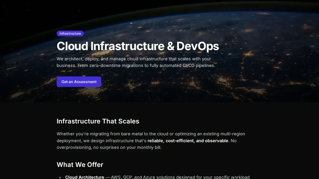 Service Page components