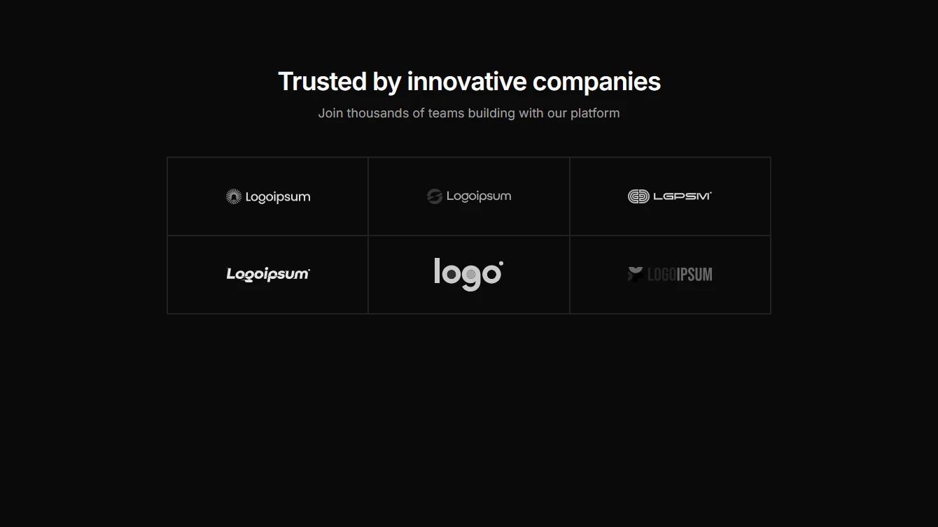 Logo Cloud 5 - Bordered Colored Grid