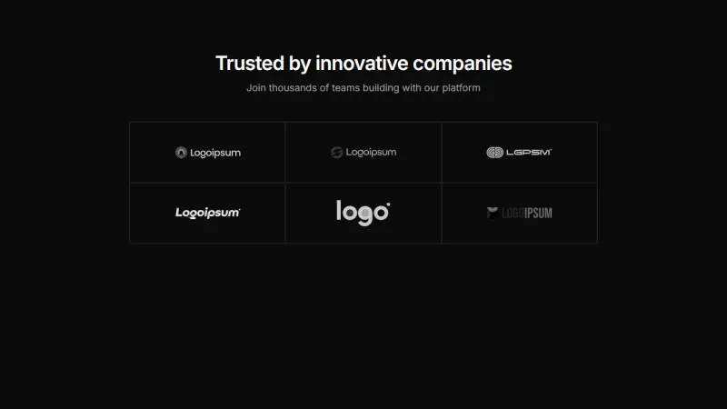 Logo Cloud 5 - Bordered Colored Grid