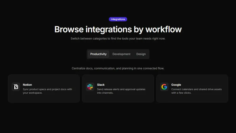 Integration 4 - Categorized Integrations