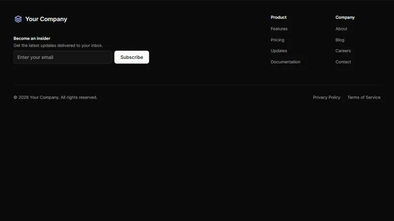 Footer 5 - Newsletter Signup