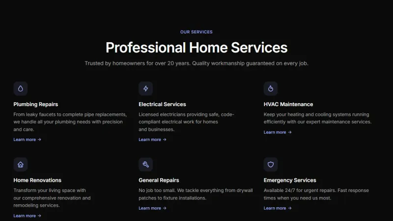 Services 1 - Simple Grid