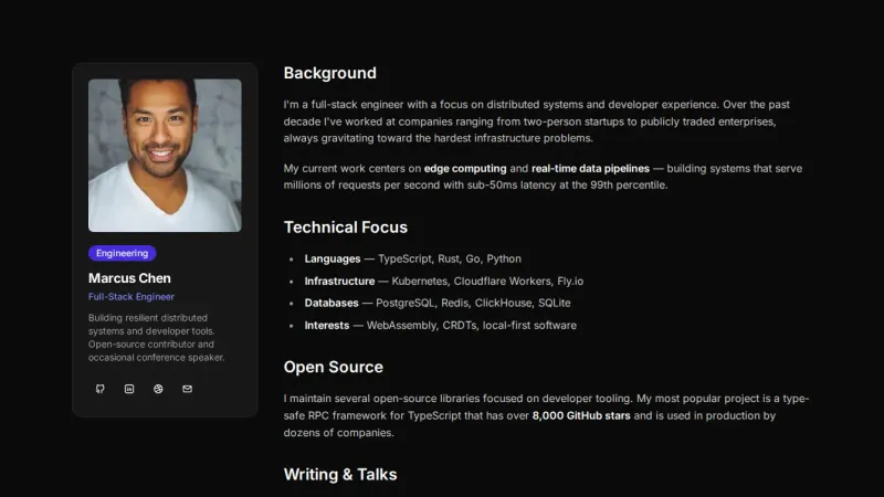 Profile 2 - Sidebar Card