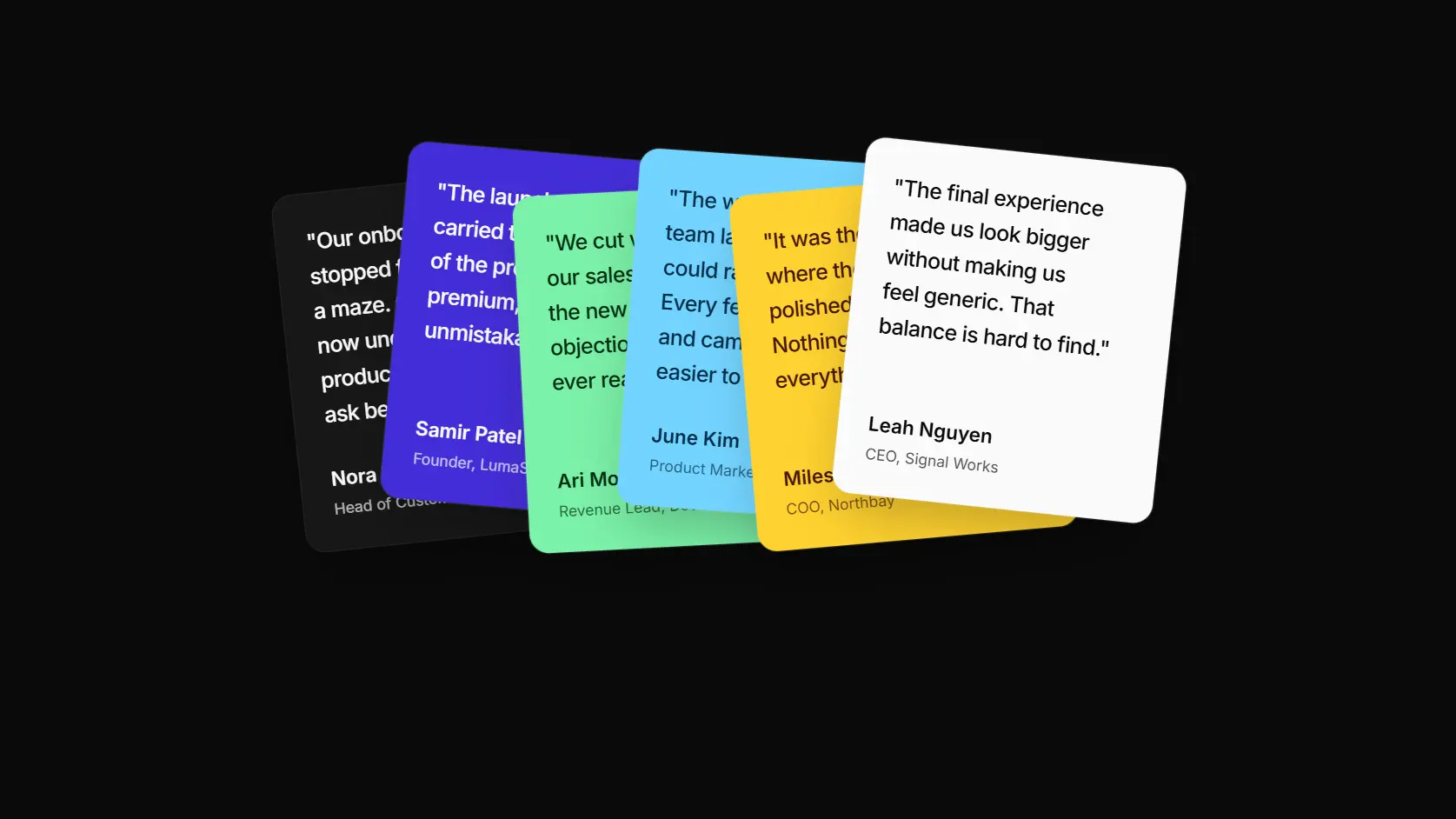 Testimonial 9 - Scroll Card Fan