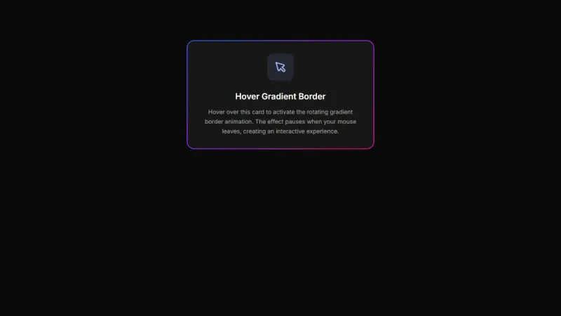 Effect 5 - Hover Rotating Gradient Border