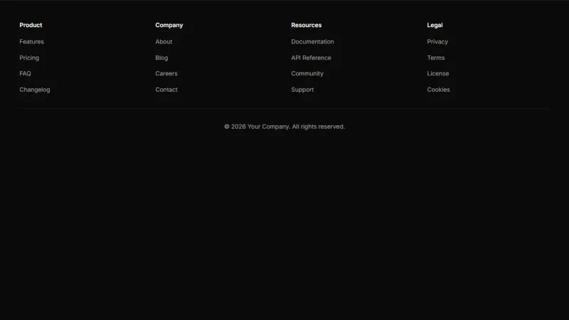 Footer 2 - Four Column