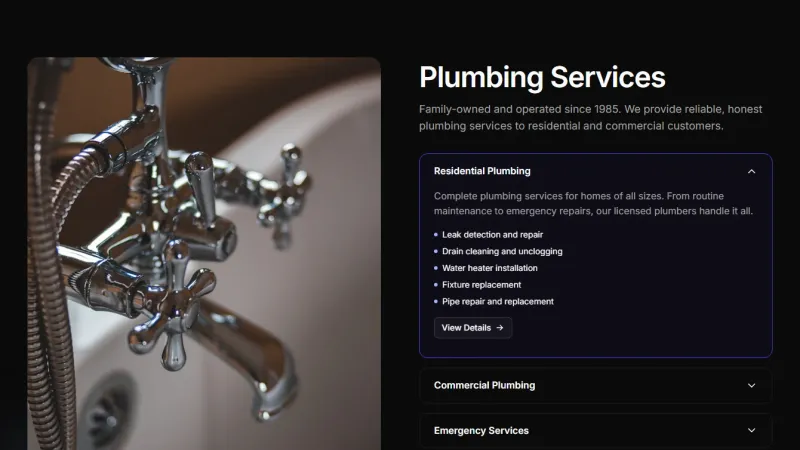 Services 6 - Split Accordion