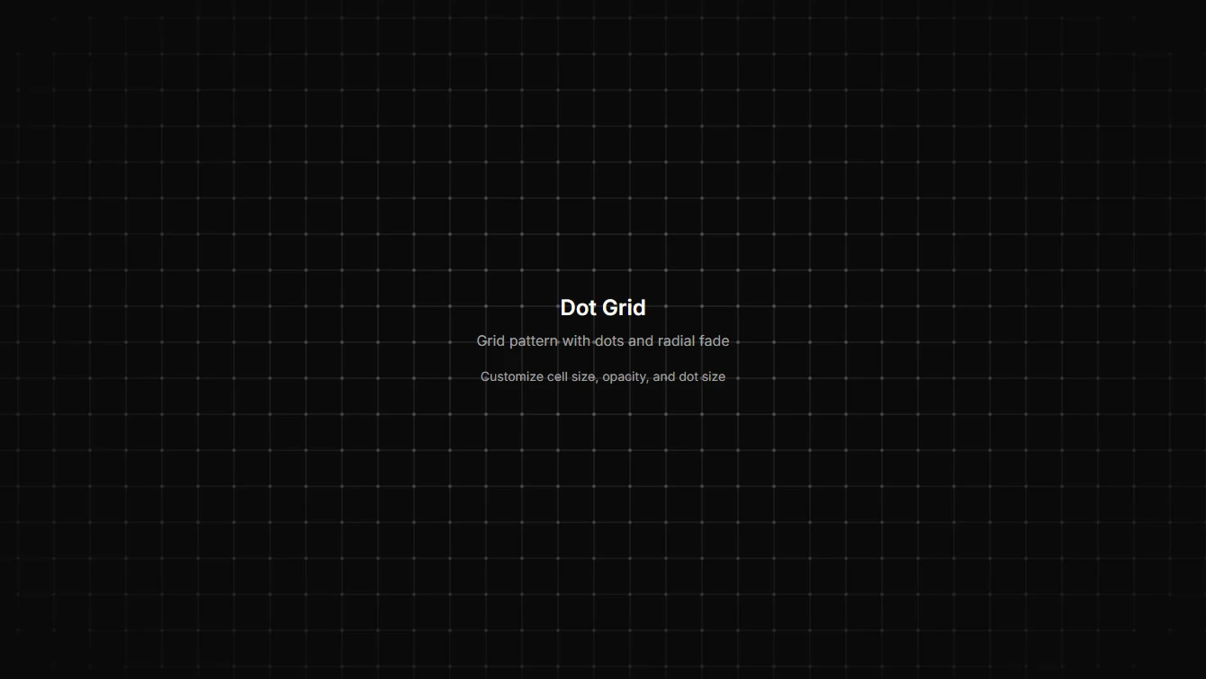 Background 10 - Dot Grid with Radial Fade