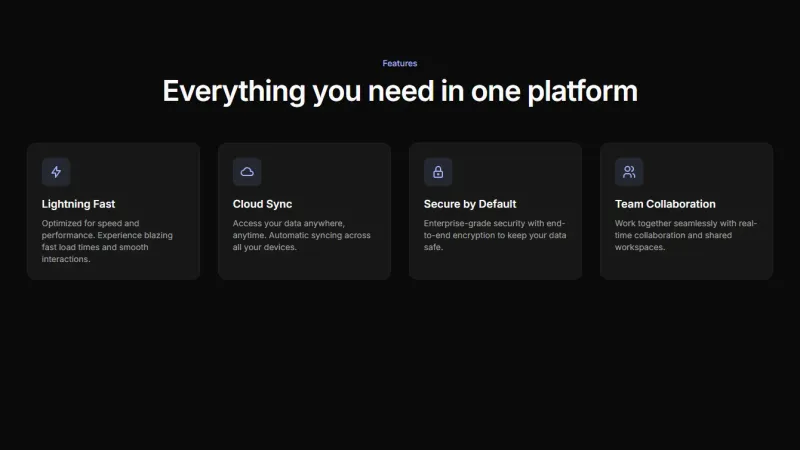 Feature 4 - Icon Cards