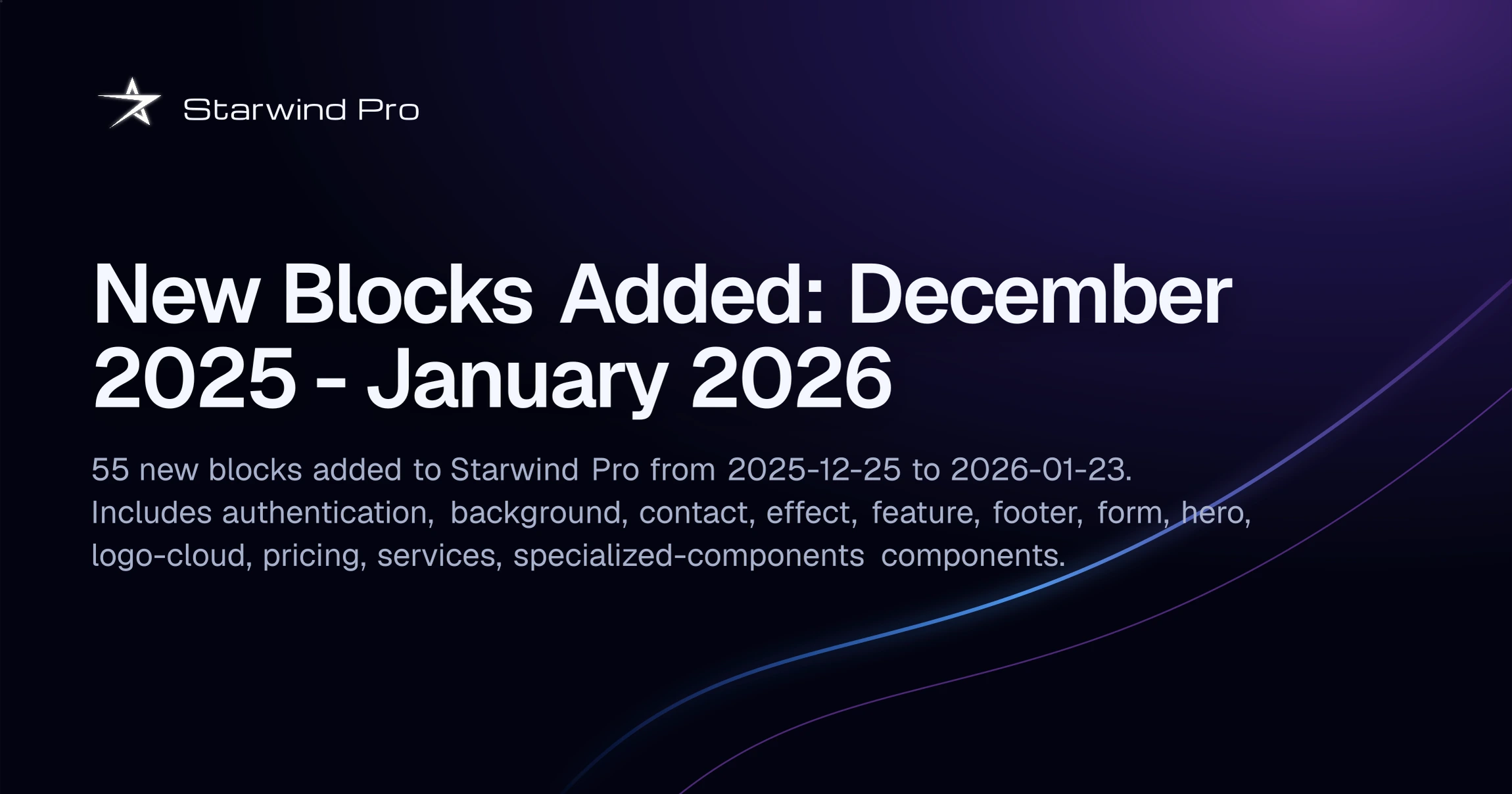 New Blocks Added: December 2025 - January 2026