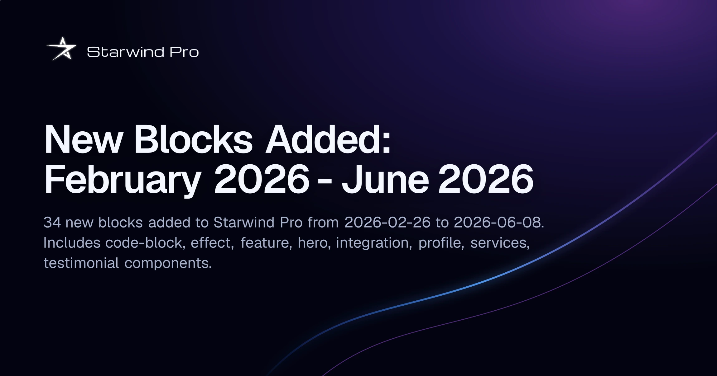 New Blocks Added: February 2026 - June 2026