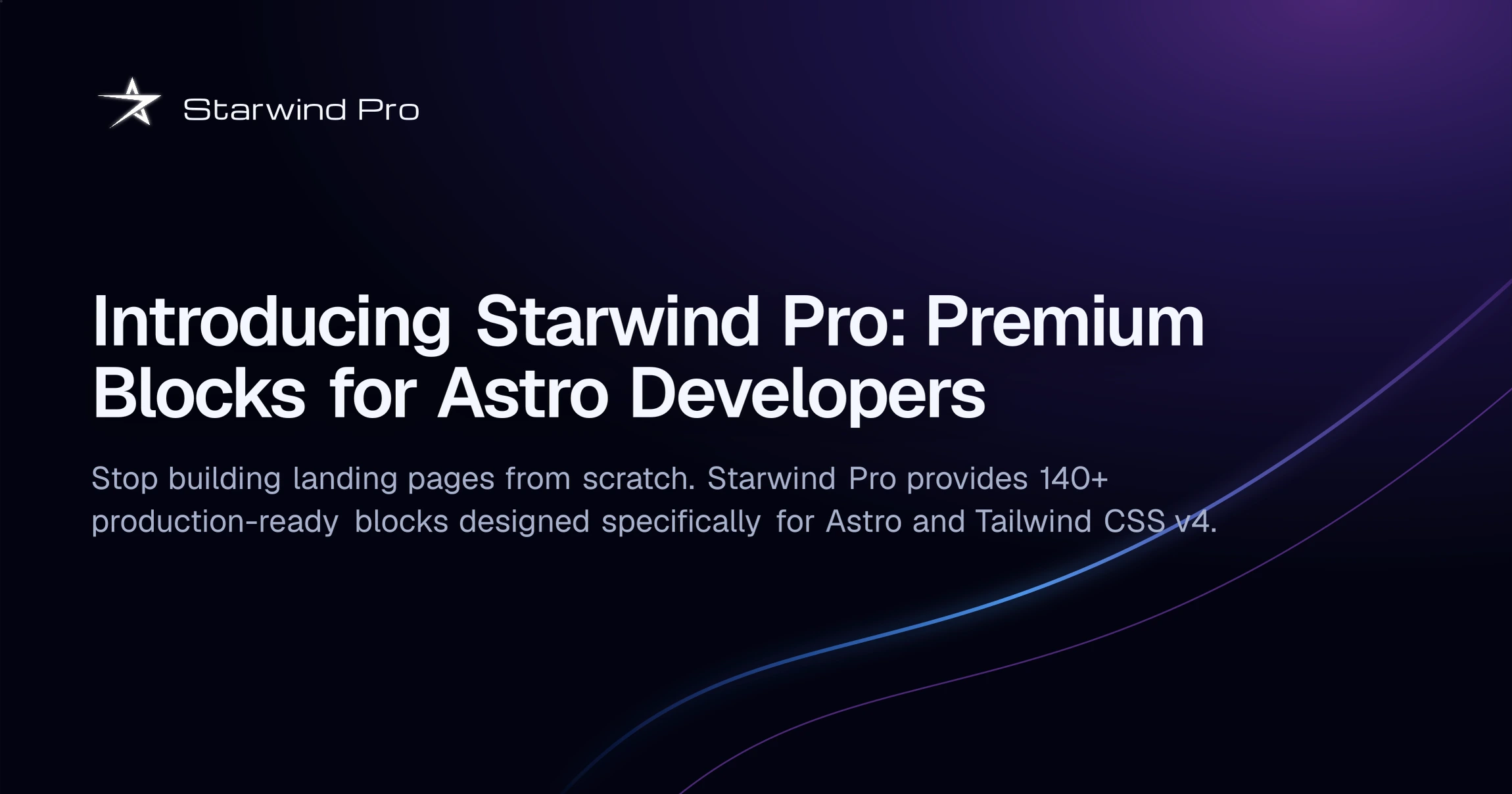 Introducing Starwind Pro: Premium Blocks for Astro Developers
