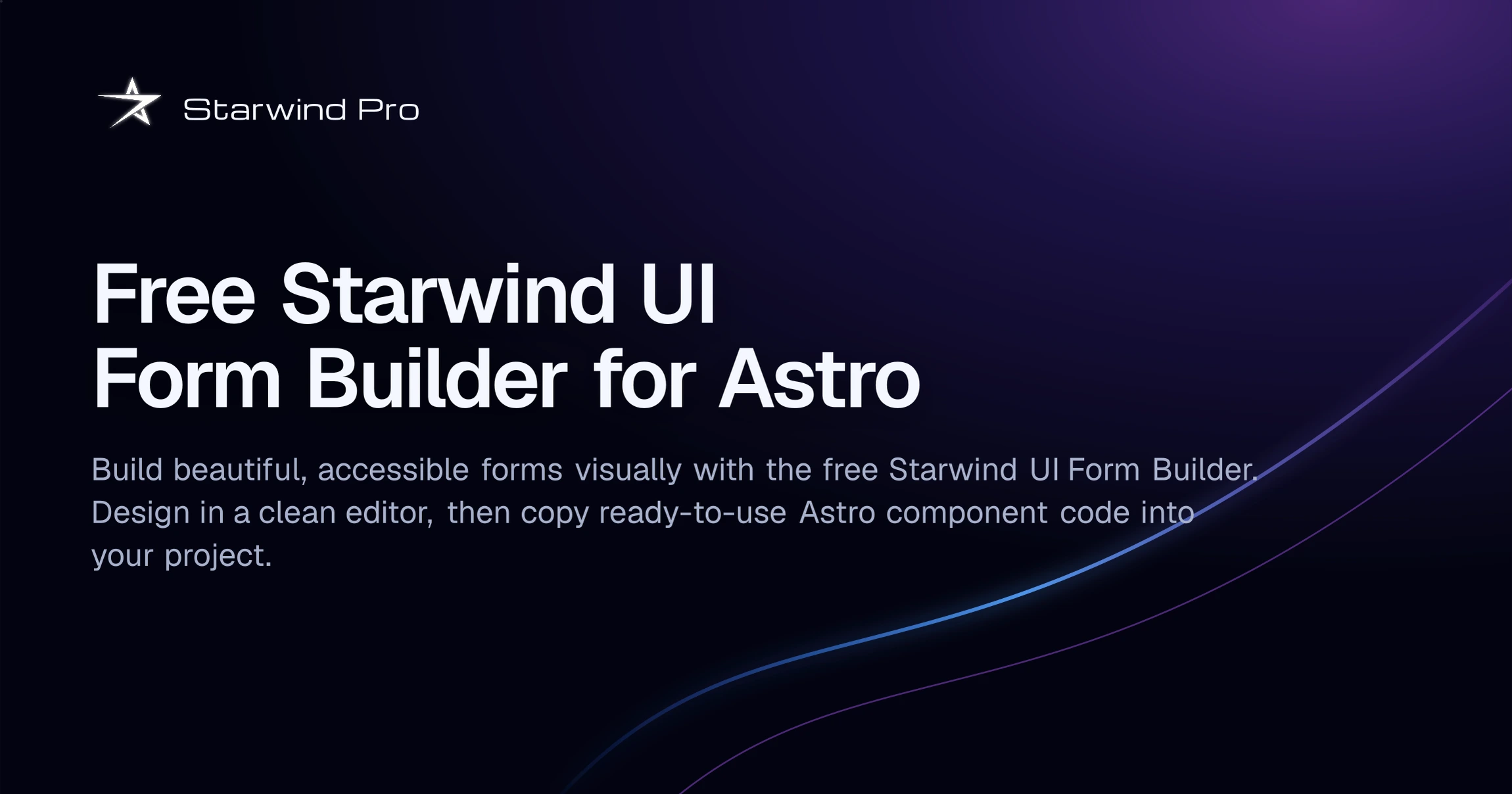 Free Starwind UI Form Builder for Astro